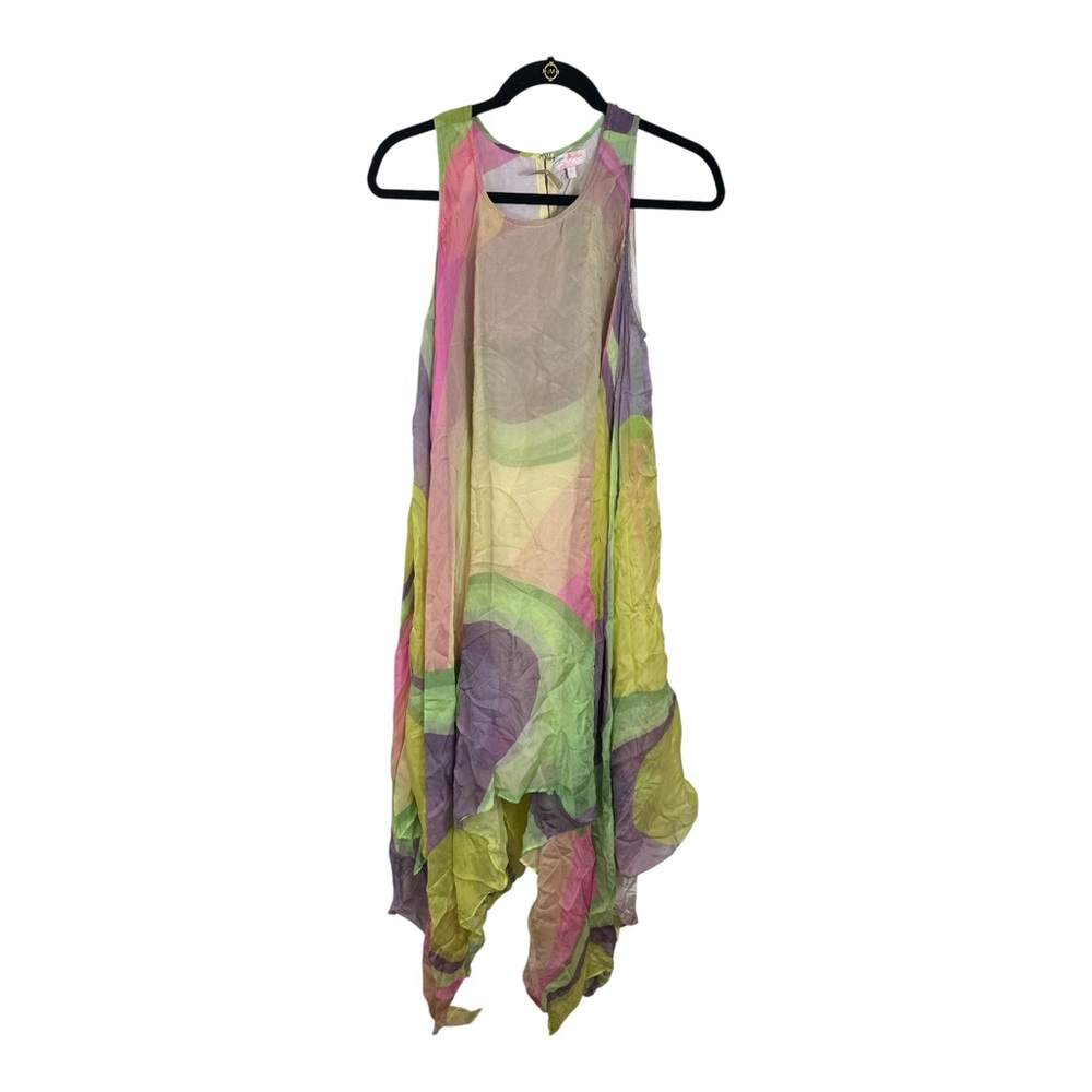 Anthropologie Siddhartha Bansal Organza Tiered Printed Midi Dress NWOT Sz Large - Picture 5 of 7